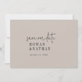 Save The Date Moderne Chic COULEUR Mariage ÉDITABLE (Devant)