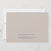 Save The Date Moderne Chic COULEUR Mariage ÉDITABLE (Dos)
