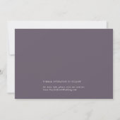 Save The Date Moderne Chic Plum violet Mariage (Dos)