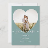 Save The Date Moderne Chic Rustique Mint Green Photo Mariage (Devant)