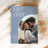 Save The Date Moderne classique élégant Dusty Blue Mariage