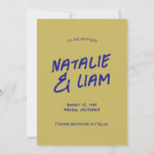 Save The Date Moderne Coloré brillant Grunge Retro Mariage (Dos)