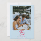 Save The Date Moderne coloré Whimsical Gras Retro Mariage photo (Devant)