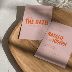 Save The Date Moderne Colorful Whimsical unique Mariage amusant