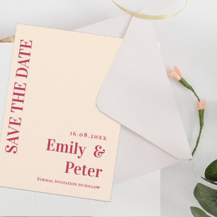 Save The Date Moderne Contemporain Élégant minimaliste Mariage