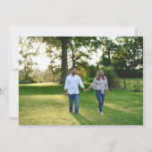 Save The Date Moderne Contemporain Gras Noir Rouge Photo Mariage (Dos)