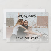 Save The Date Moderne Décontracté Motorcycle Aventure Mariage Ph (Devant)