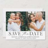 Save The Date Moderne Élégant 2 Photos (Devant)