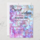 Save The Date Moderne, Élégant Bleu Violet Éclairé Sauver La Dat (Devant)