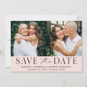 Save The Date Moderne Elegant Blush 2 Photo (Devant)