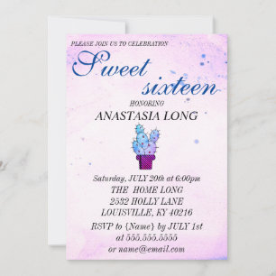 Save The Date Moderne, Élégant Cactus Bleu Rose Enregistrer La D