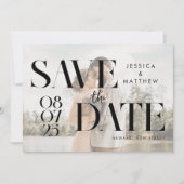 Save The Date Moderne Elegant Chic Faux Vellum Mariage photo (Devant)