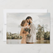 Save The Date Moderne Elegant Chic Faux Vellum Mariage photo (Dos)