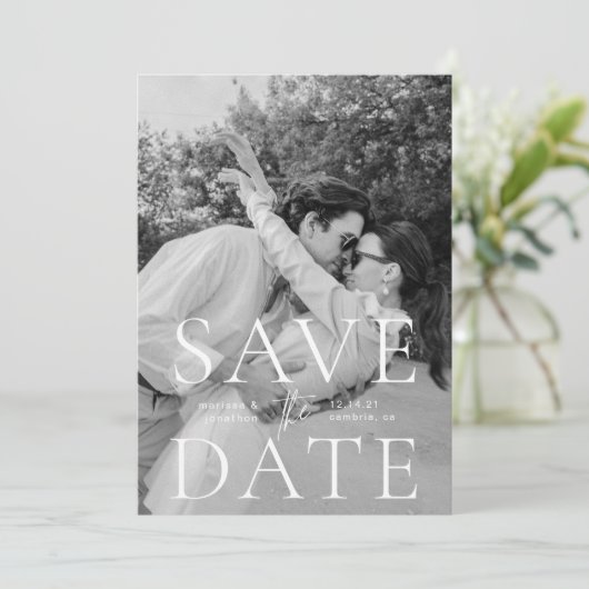 Save The Date Moderne, élégant et classique Appartement Enregist (Debout devant)