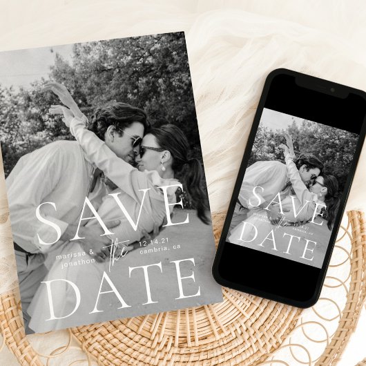 Save The Date Moderne, élégant et classique Appartement Enregist
