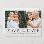 Save The Date Moderne Élégant Gris Clair 2 Photo (Devant)