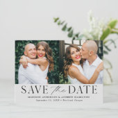 Save The Date Moderne Élégant Gris Clair 2 Photo (Debout devant)