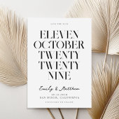 Save The Date Moderne Elegant Mariage chic