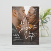 Save The Date Moderne Elégant Mariage d'aquarelle de vacances (Debout devant)