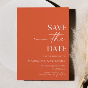 Save The Date Moderne Elégant minimaliste Vérone Sunset Mariage