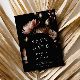 Save The Date Moderne Élégant Moody Floral minimaliste Mariage