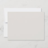 Save The Date Moderne Élégant Nom Gras Ivory (Dos)