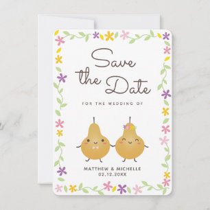 Save The Date Moderne Élégant Parfait Mariage Paire Enregistrer