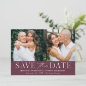 Save The Date Moderne Elegant Purple 2 Photo (Debout devant)