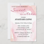 Save The Date Moderne, Élégant Rose Enregistrer La Date (Devant)