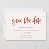 Save The Date Moderne élégant rose neige enregistrer la date (Devant)