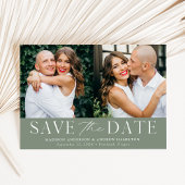 Save The Date Moderne Elegant Sage Green 2 Photo