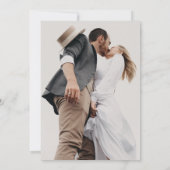 Save The Date Moderne Élégant Script Photo Mariage (Dos)