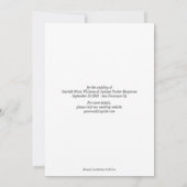 Save The Date Moderne Élégante calligraphie Mariage photo vertic (Dos)