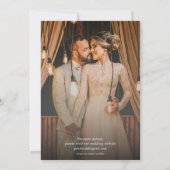 Save The Date Moderne Élégante calligraphie Photo Mariage Portra (Dos)