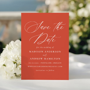 Save The Date Moderne Élégante calligraphie Vérone coucher de so