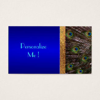 Save-the-Date moderne elegante chique pauwenbruid Visitekaartje