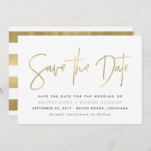 Save The Date Moderne Enregistrer la date Annonces (Devant / Derrière)