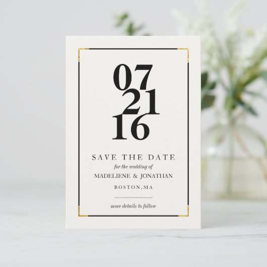 Save The Date Moderne Enregistrer La Date Annonces (Debout devant)