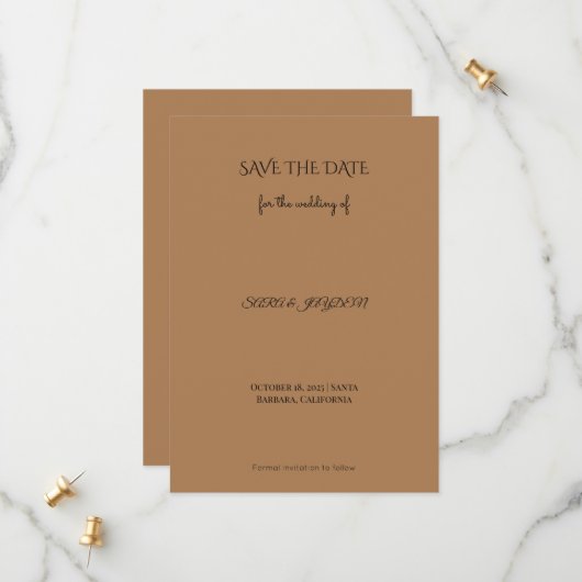 Save The Date Moderne Enregistrer la date | Huile, floral et pho (Devant/Arrière en situation)