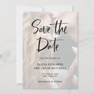Save The Date Moderne et élégant Mariage photo personnalisé