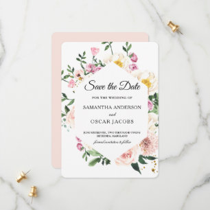 Save The Date Moderne Floral Coloré 