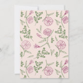 Save The Date Moderne floral rose blush aquarelle brunch de mari (Dos)