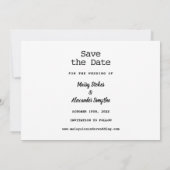 Save The Date Moderne Fun Enfance Photos Mariage (Dos)