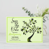 Save the date | Moderne gezinshereniging van bomen Aankondiging (Staand voorkant)