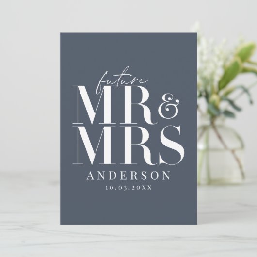 Save The Date Moderne, graphique, typographie enregistrer la car (Debout devant)