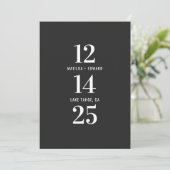 Save The Date Moderne, graphique, typographie mariage monochrome (Debout devant)
