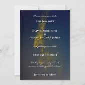 Save The Date Moderne Lune romantique Couple Silhouette (Dos)