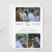 Save The Date Moderne mariage à typographie de script de collage (Devant)
