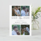 Save The Date Moderne mariage à typographie de script de collage (Debout devant)