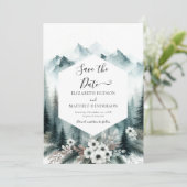 Save The Date Moderne Mariage de montagne imprimable (Debout devant)